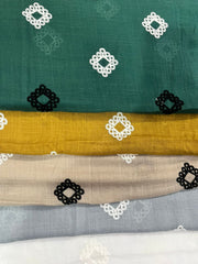 Floral Embroidered Lawn Hijab