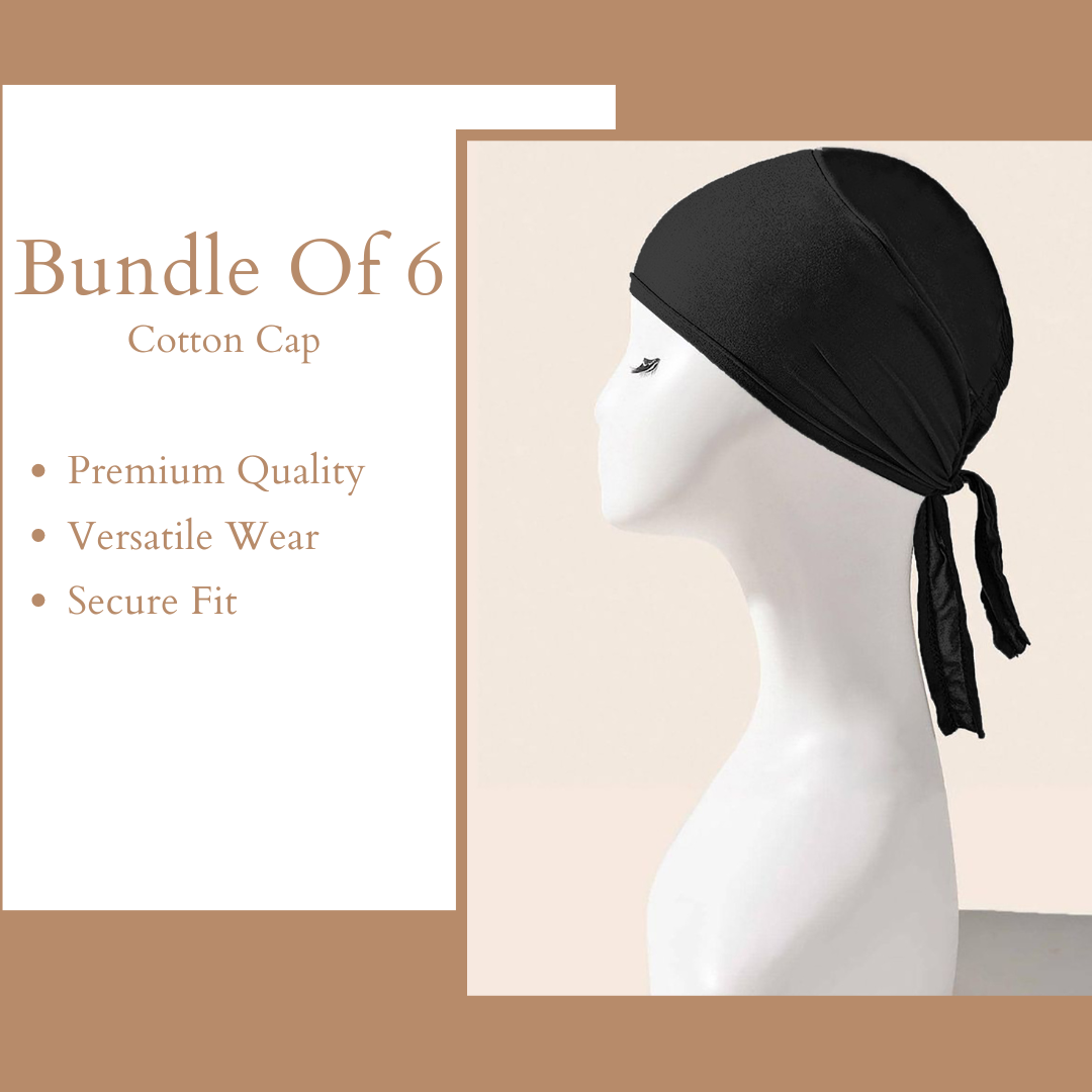 Cotton Cap - Pack Of  6