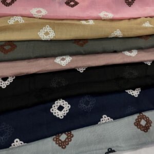 Floral Embroidered Lawn Hijab